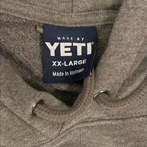 Yeti Coolers Hoodie Sweatshirt Mens XXL 2XL Gray Grey EUC
